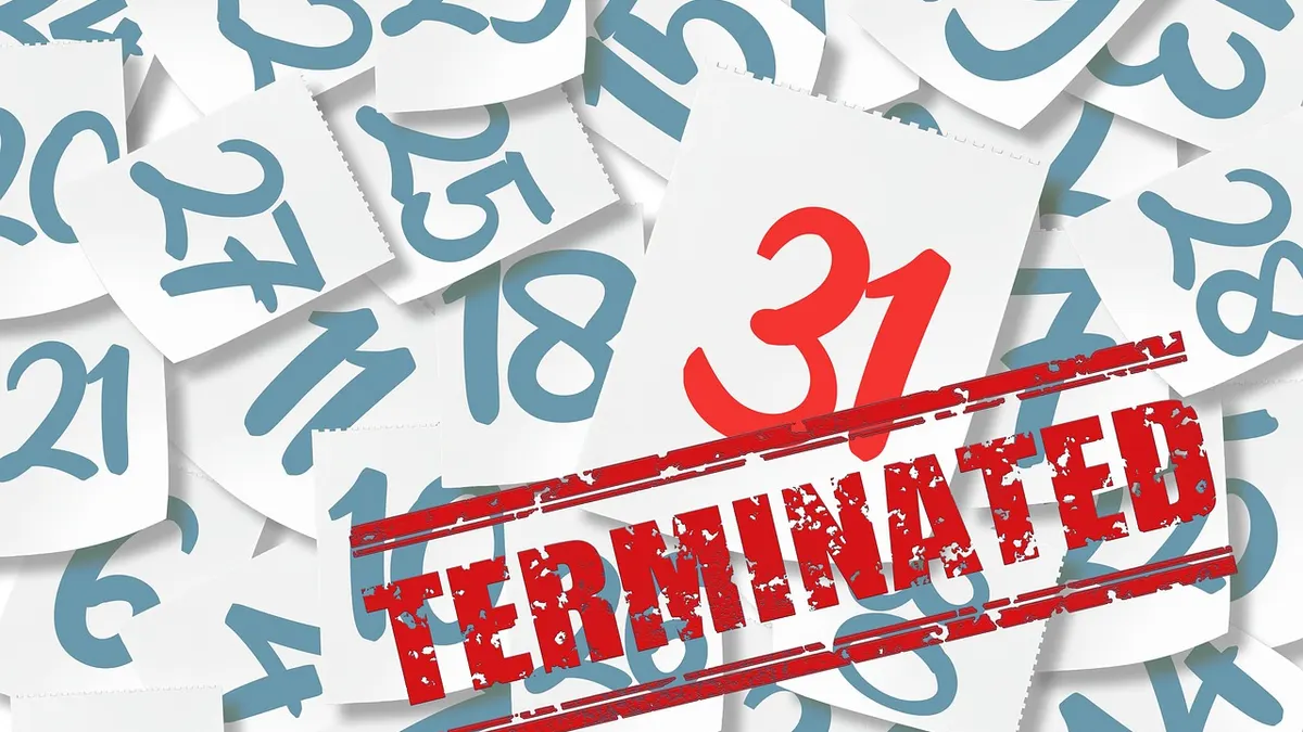 Terminaison, terminaison 31, licenciement, date limite